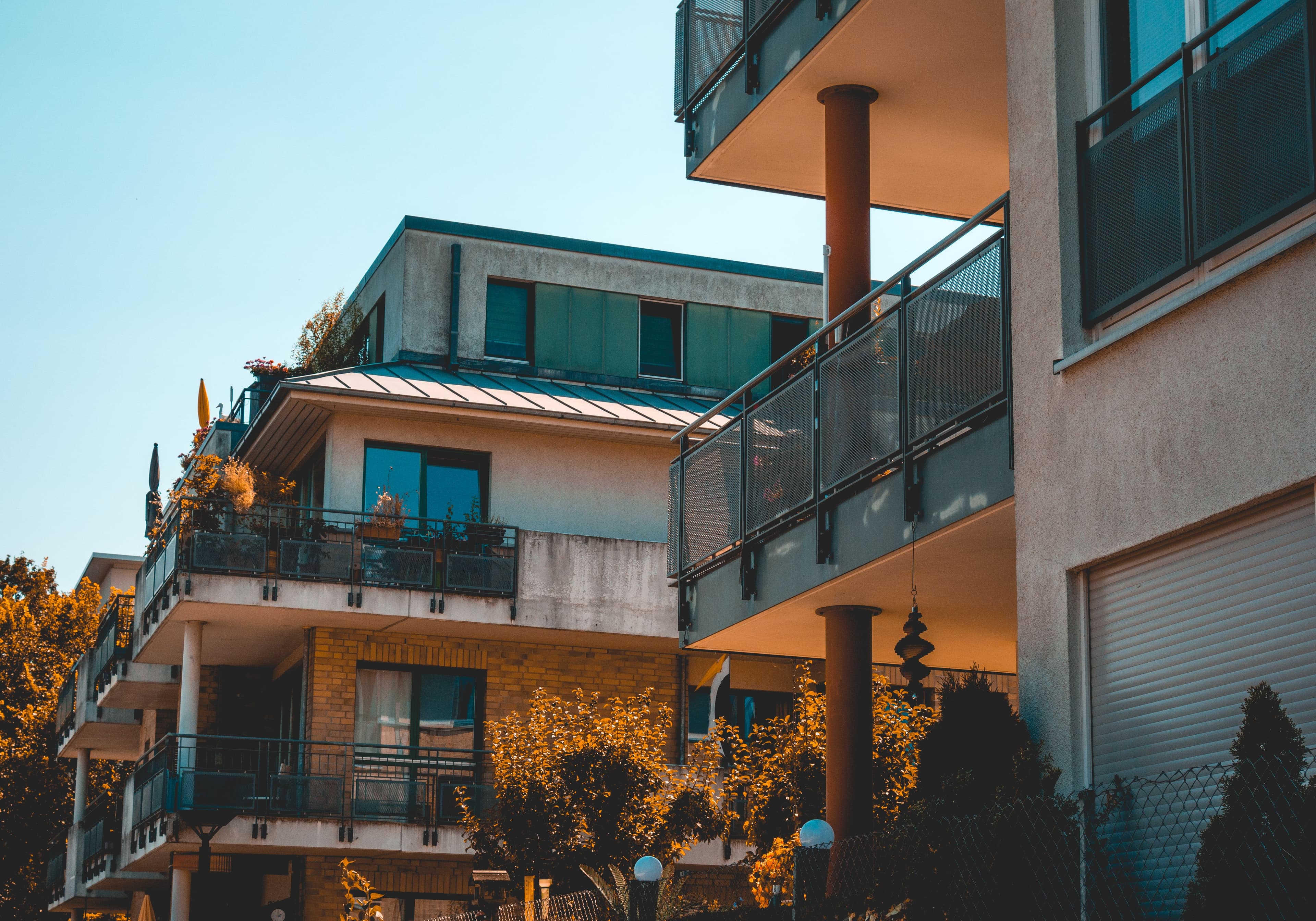 Some Square Balcony In Warm Colors